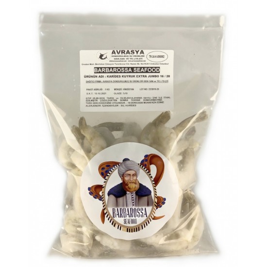 Karides Kuyruk  Extra Jumbo 16/20  (10 kg)